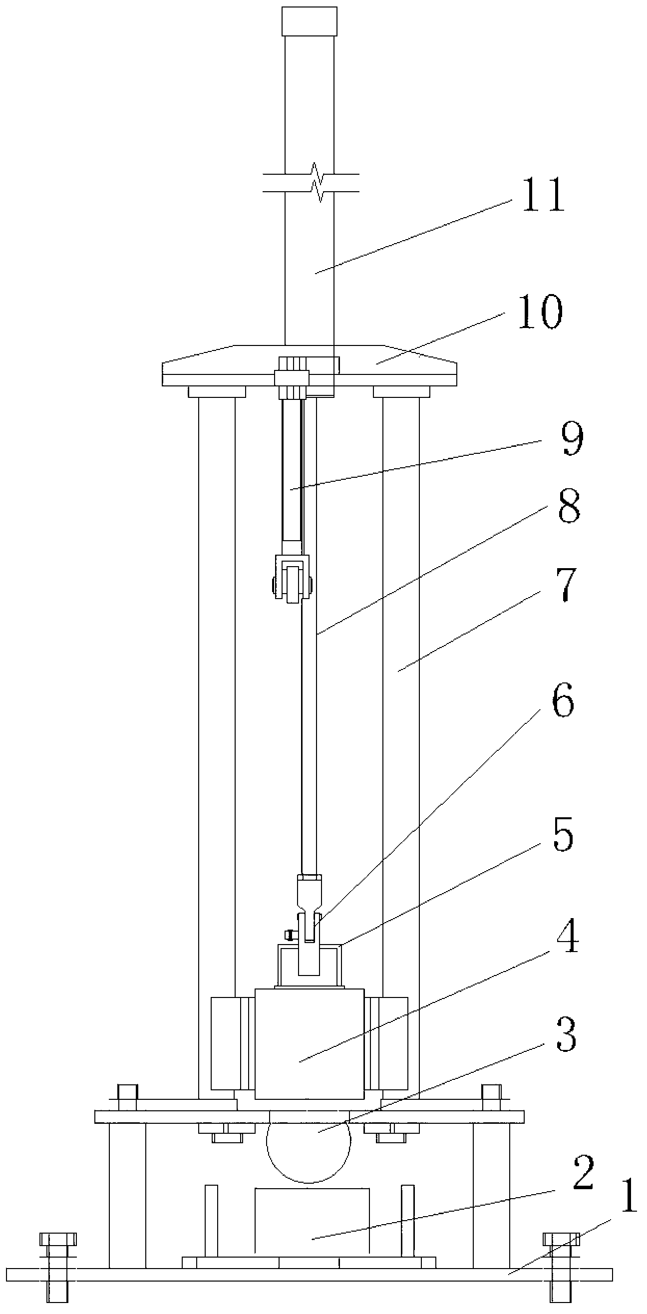 Automatic impact-resistant experiment instrument for concrete and mortar