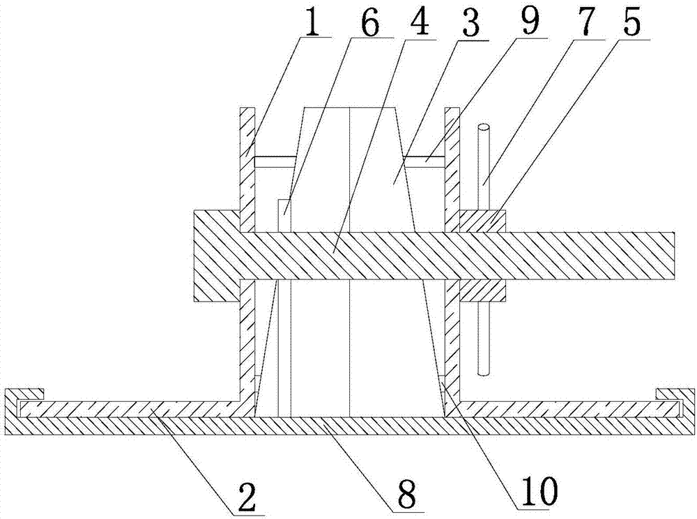 Production technology for circular-truncated-cone-shaped elevation concrete block for floor slab