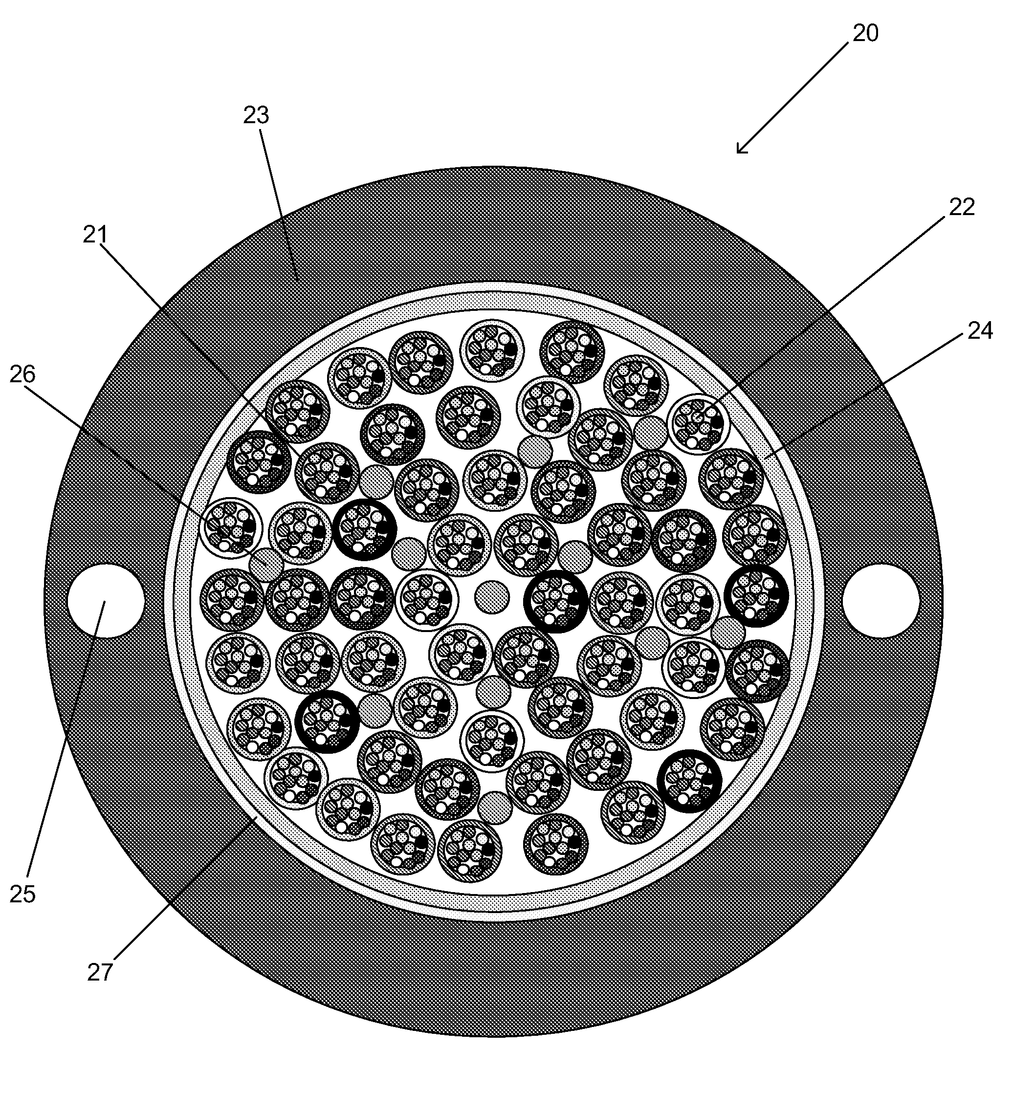 High-Fiber-Density Optical-Fiber Cable