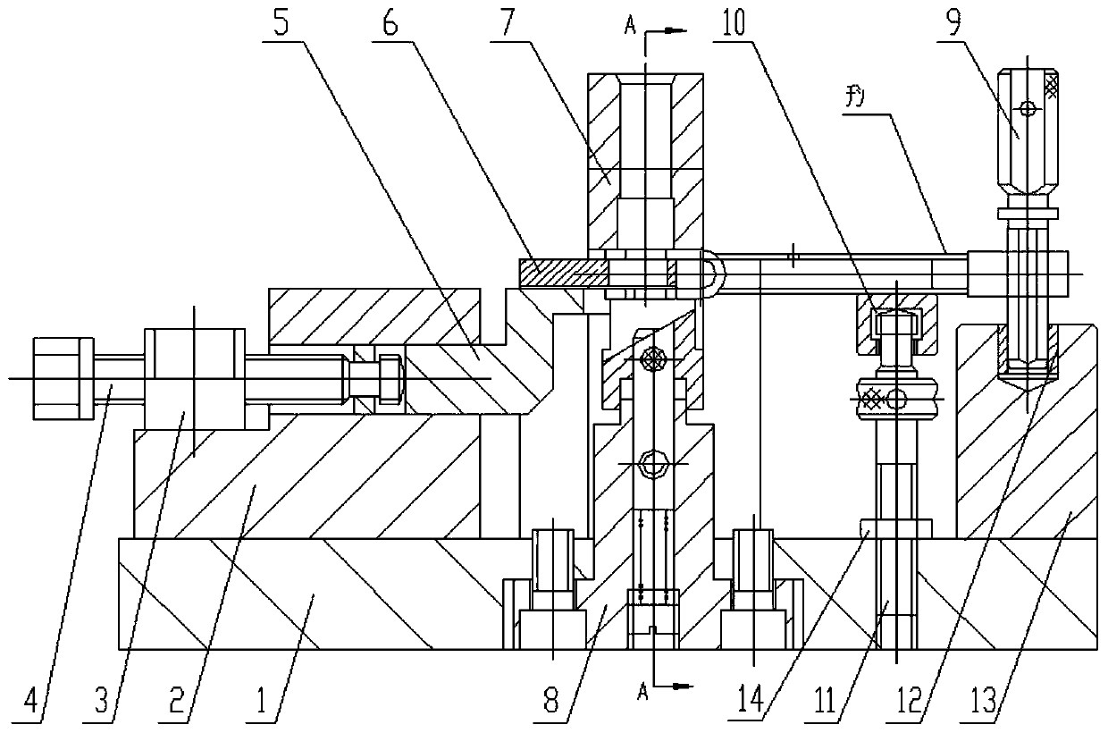 Positioning device of fork ear type thin-wall part