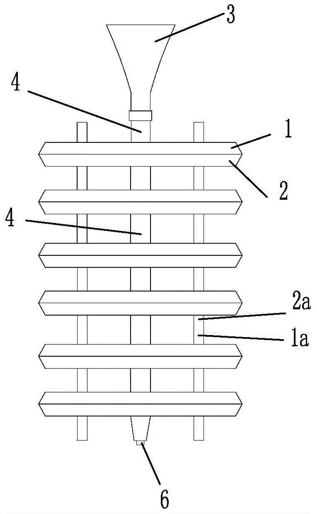 Single-row type disc piece pouring combination mold