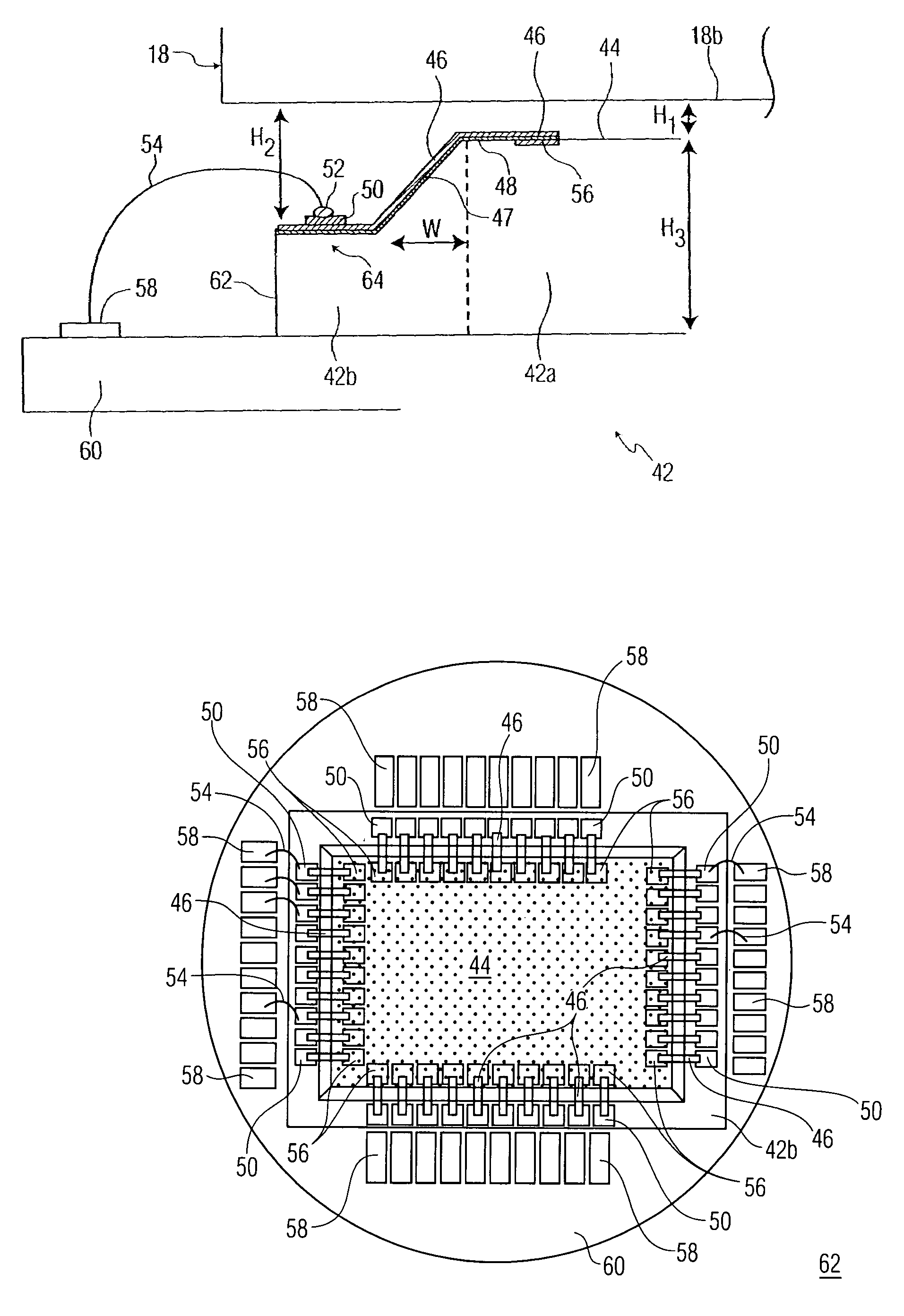 Low profile wire bond for an electron sensing device in an image intensifier tube