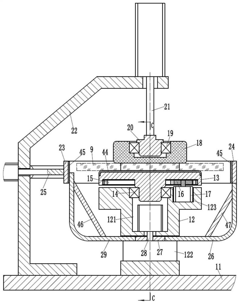 A round glass outer wall edging device