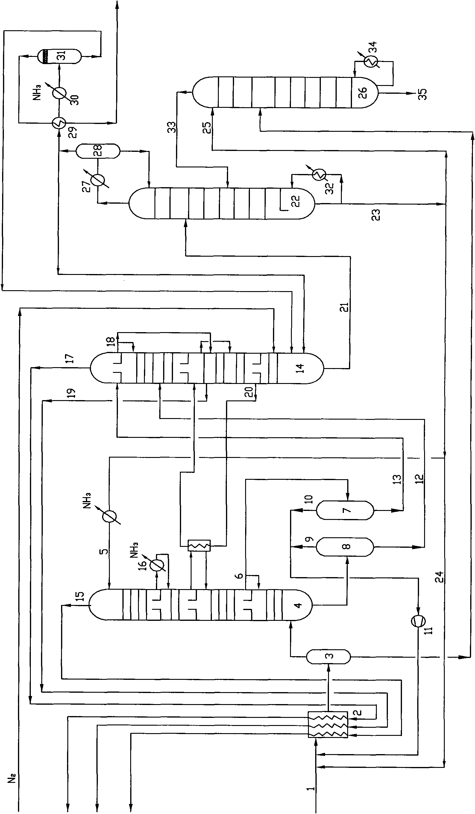 Process for removing acid gas with low-temperature methanol solution