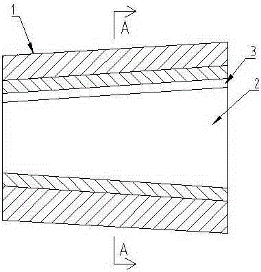 A method for manufacturing a carbon fiber composite material propeller by secondary molding