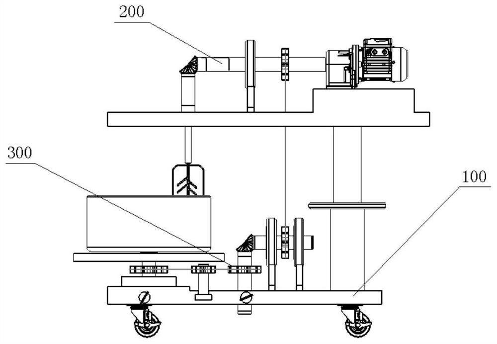 An upper and lower linkage type mortar mixer