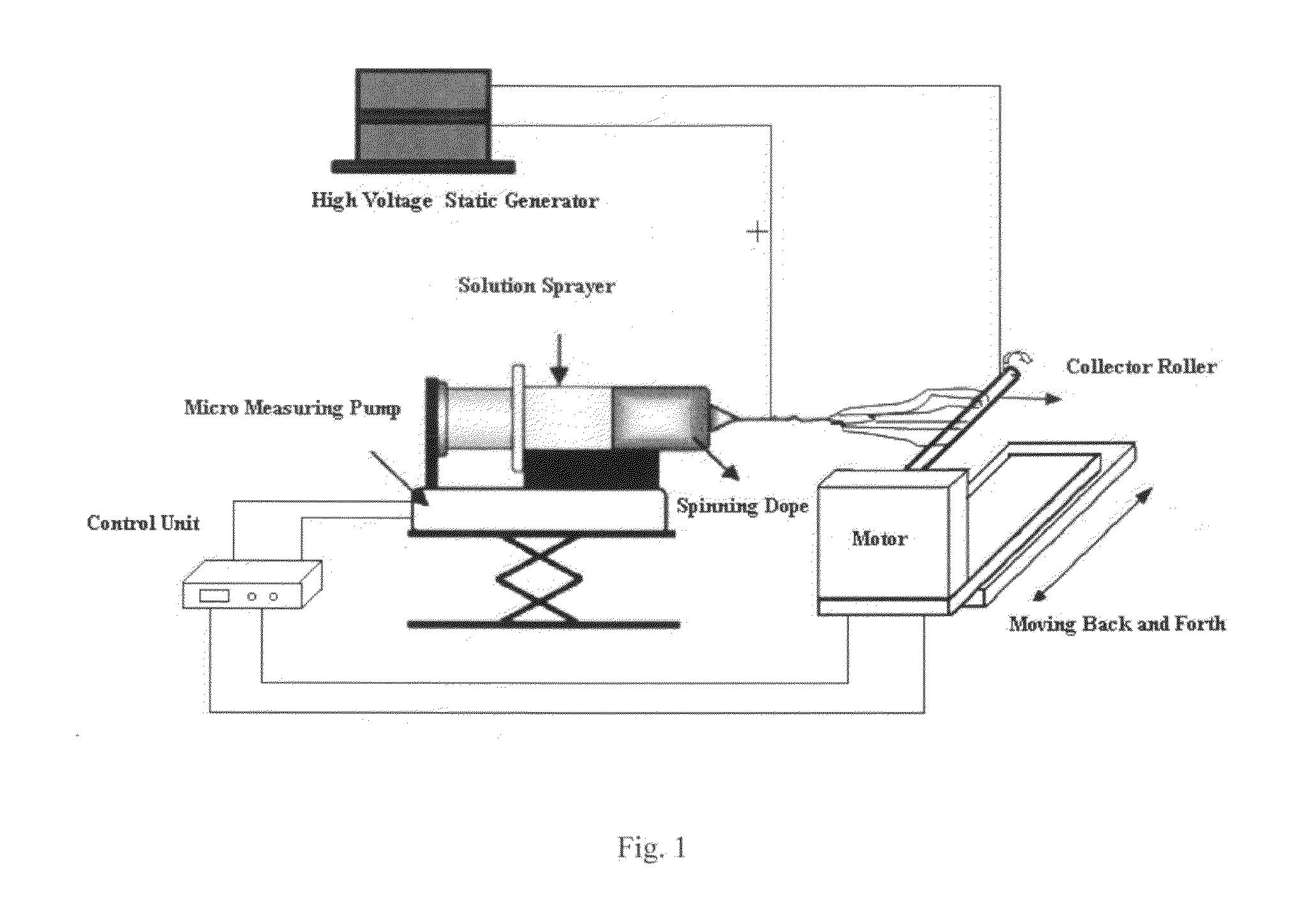 Nerve graft prepared by electrostatic spinning, the preparing method and the special apparatus used therefor