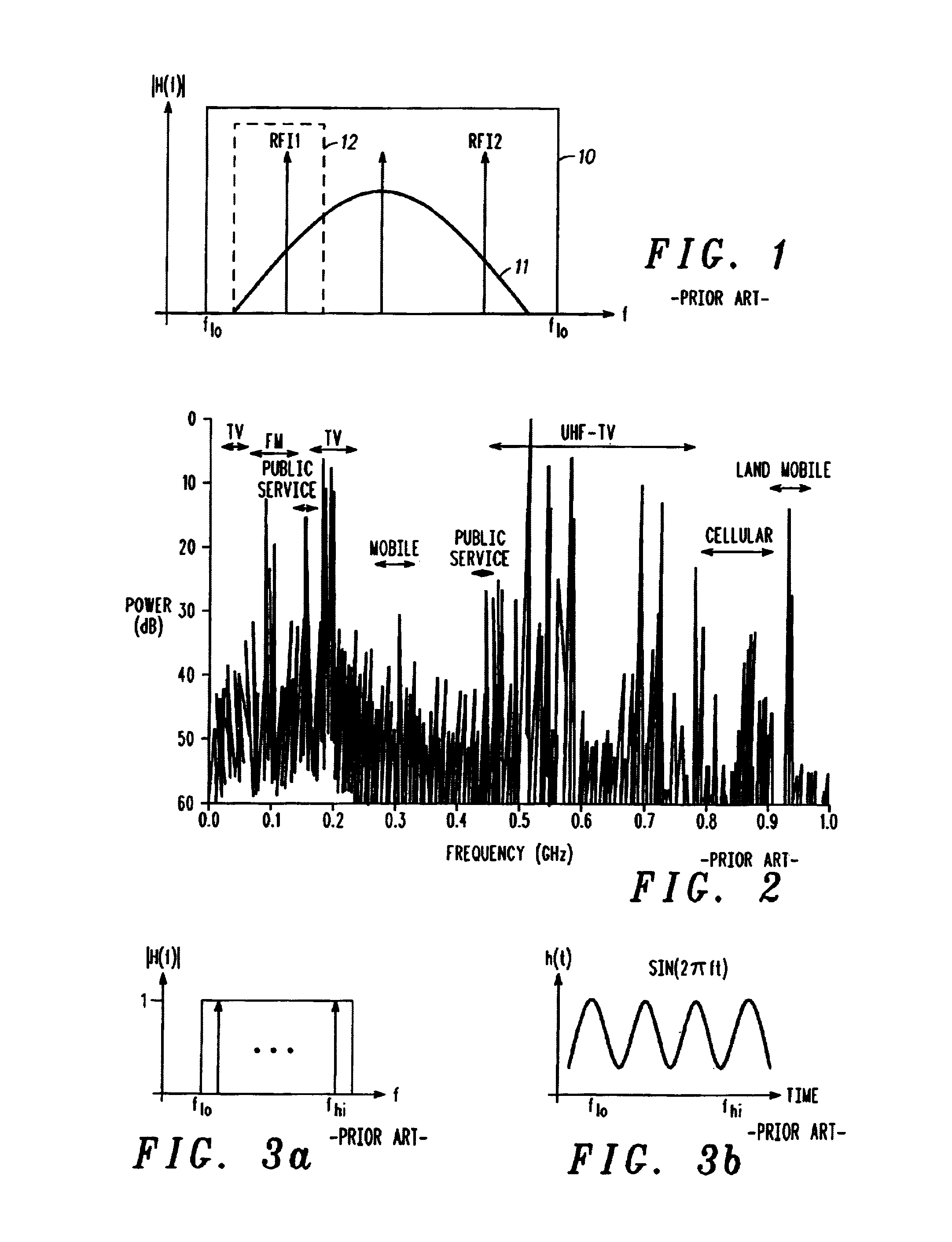 Analog signal separator for UWB versus narrowband signals