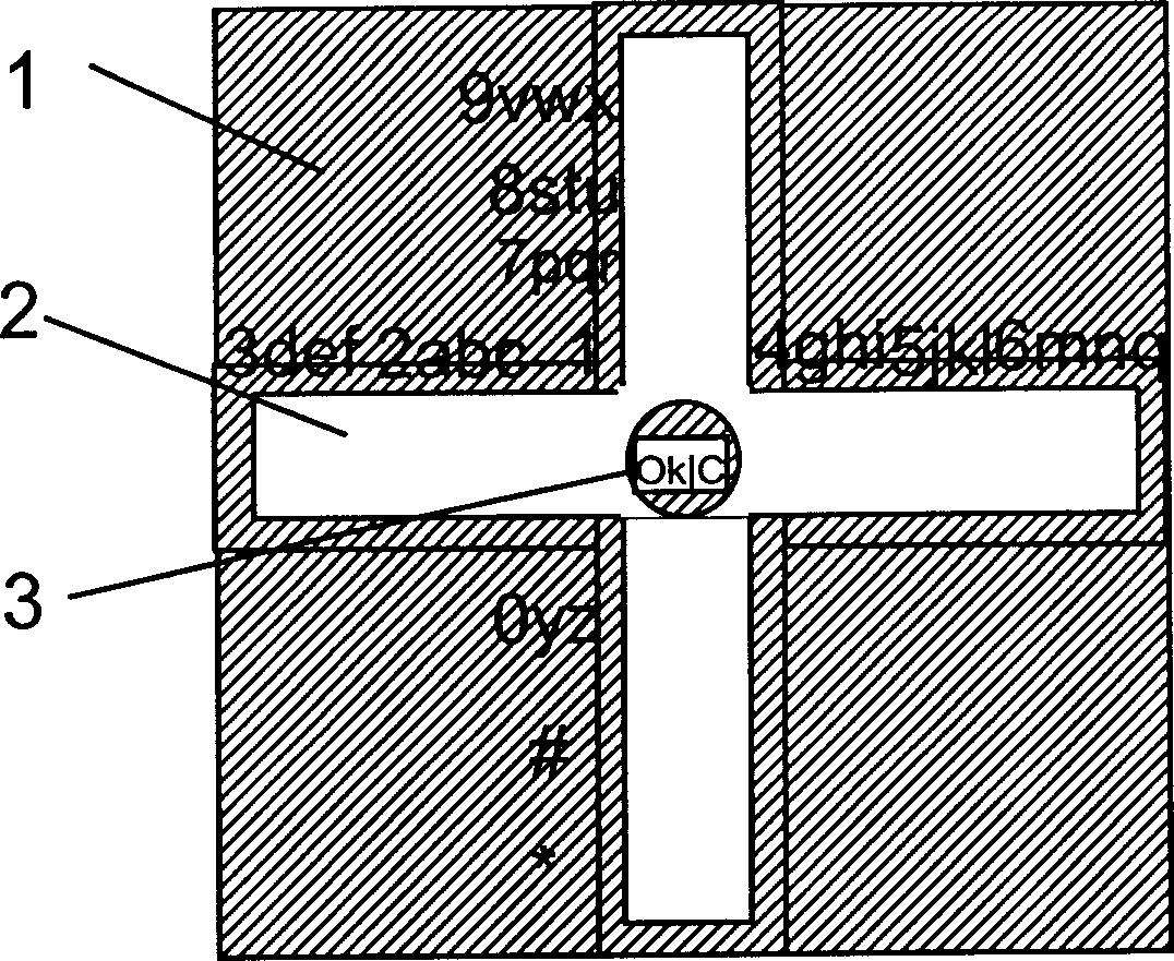 Device for inputting characters