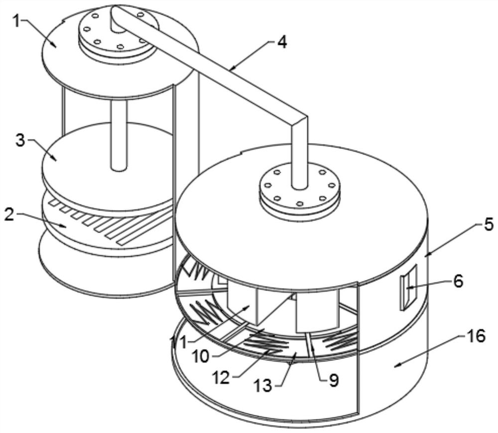 Wooden material dehydration device and method based on waste heat drying