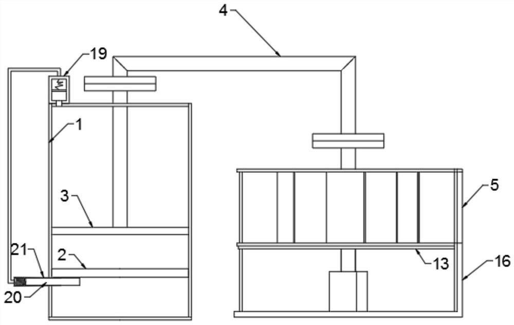 Wooden material dehydration device and method based on waste heat drying