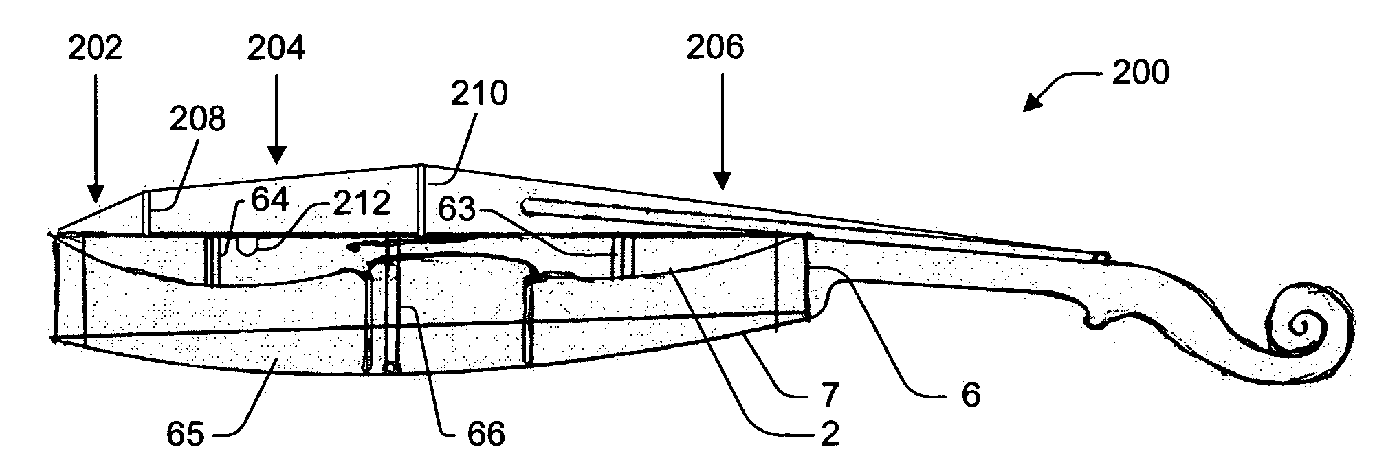 Stringed musical instrument having harmonic bridge