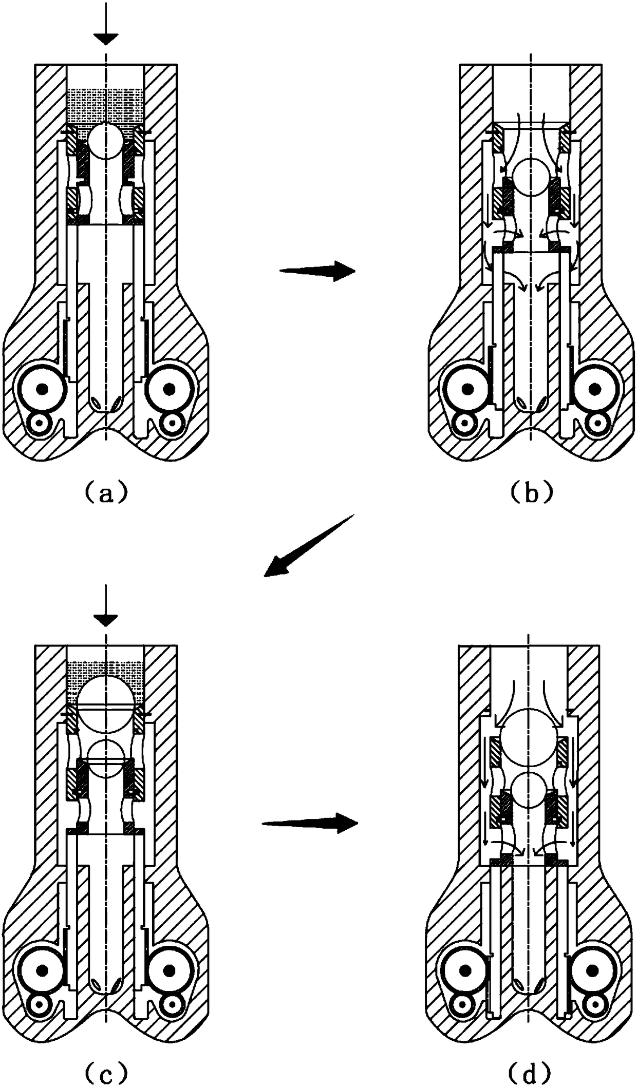 PDC (polycrystalline diamond compact) drilling bit with transposition cutter wings and long service life