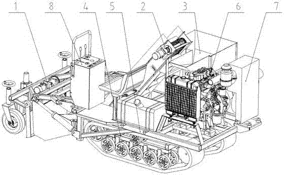 Self-propelled garlic combined harvester