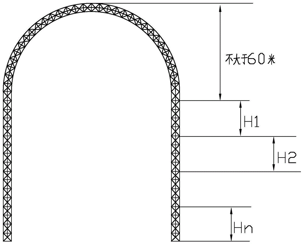 A flip-chip construction method for a large-span super-high single-story tubular building steel structure