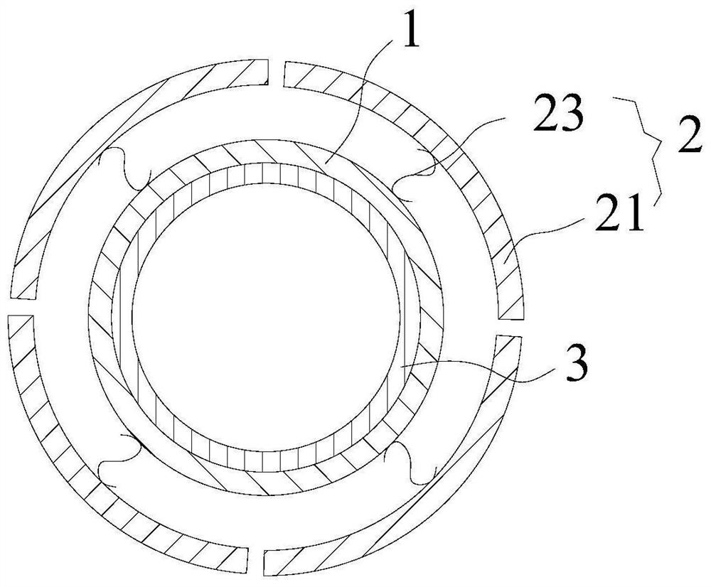 Hollow tube for cylindrical battery and cylindrical battery