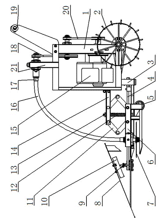 Hand-pushing soybean windrower