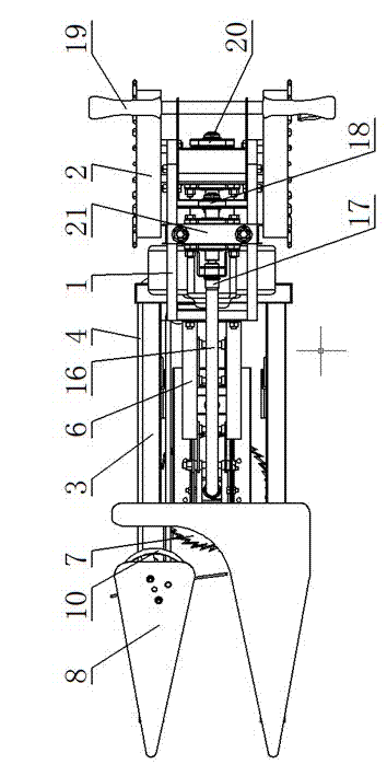 Hand-pushing soybean windrower