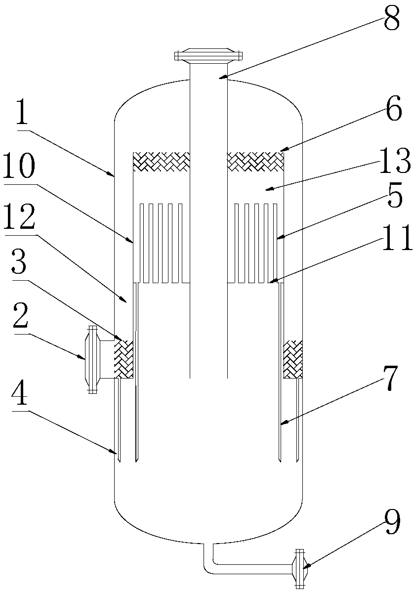 Methanol wax removal film separator and method for methanol wax removal