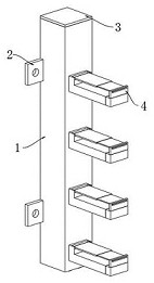 Supporting device for underground comprehensive pipe gallery and using method thereof