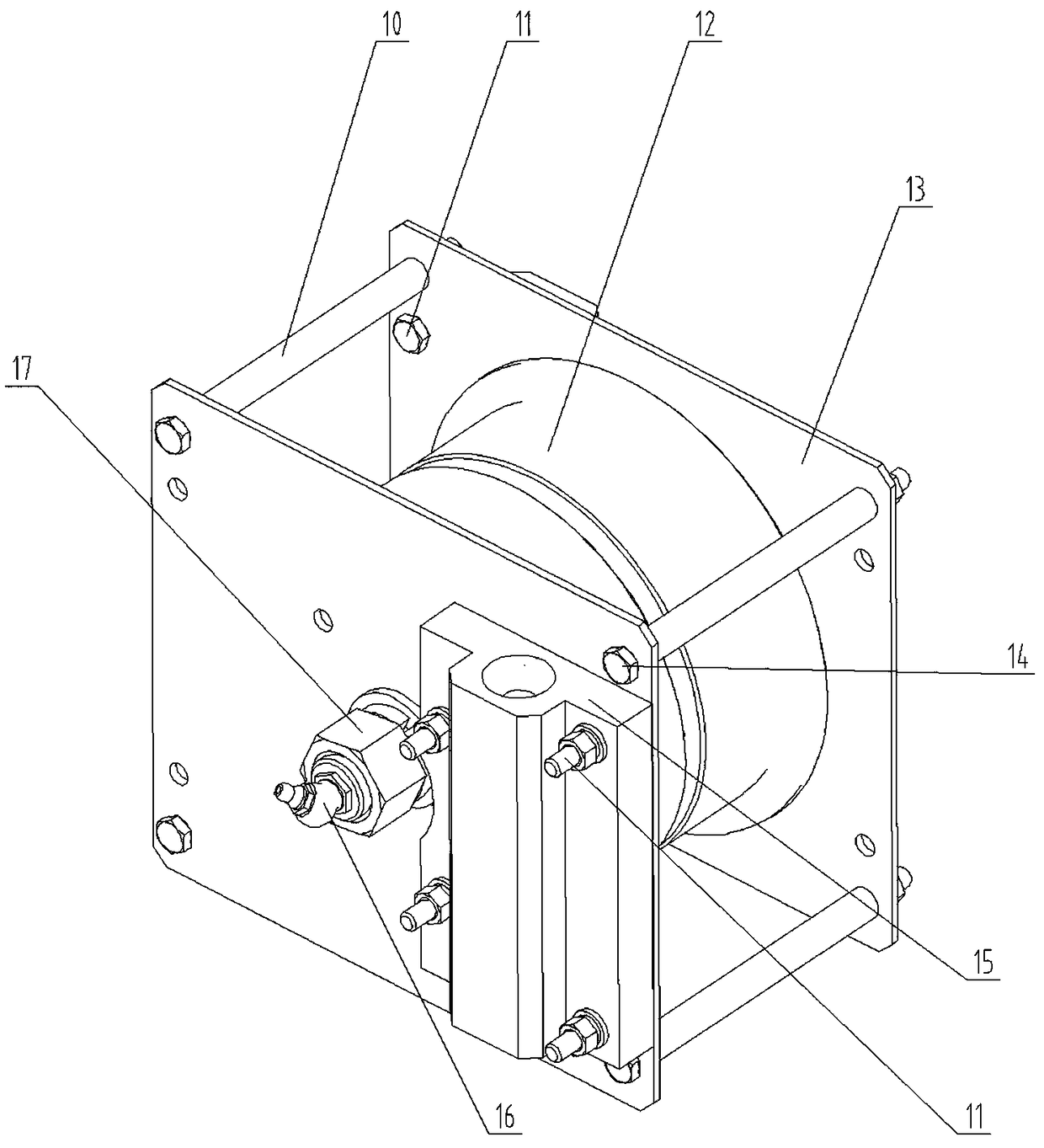 Flat cable lifting device for stacker