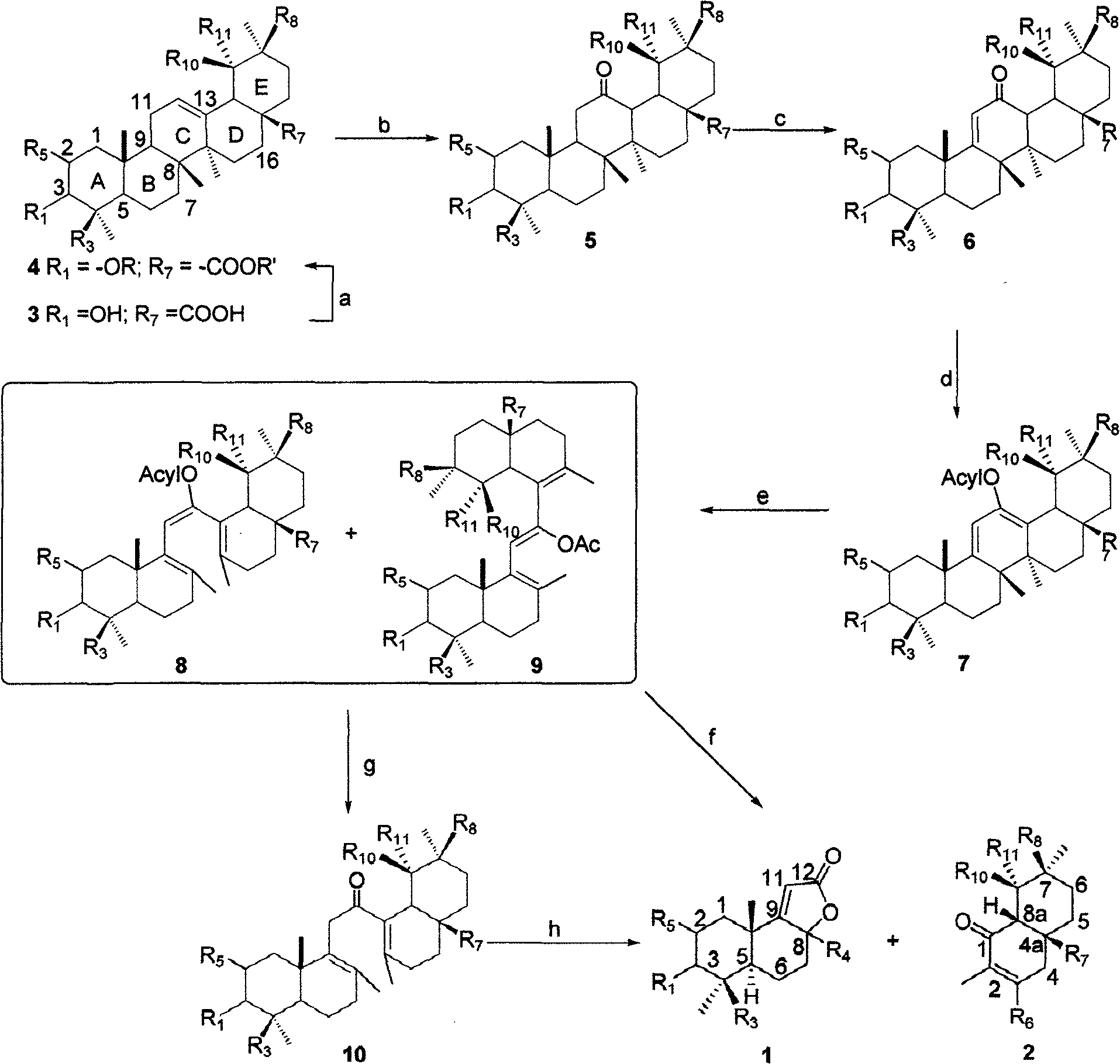 Polysubstitution hydrogenated naphthalene compounds, producing method and uses of the same