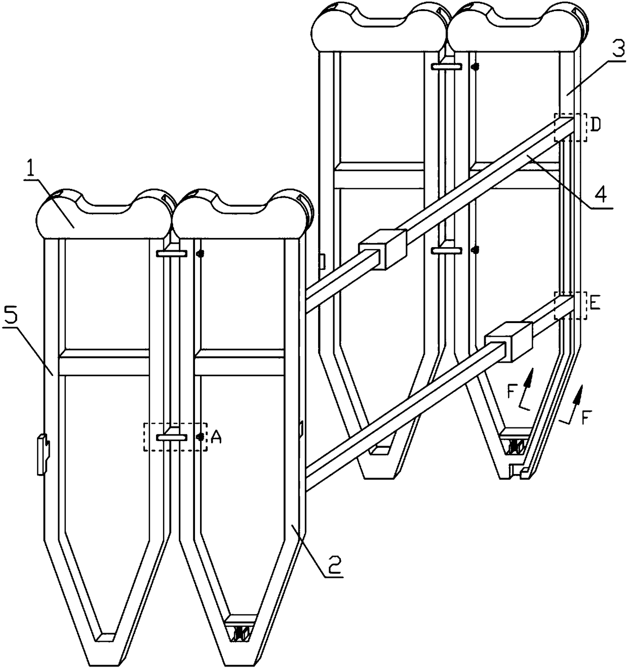 Novel multifunctional auxiliary walking device special for medical treatment