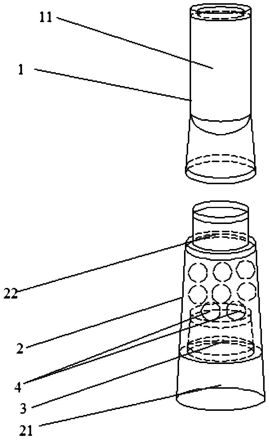 Filter core, filter cigarette holder containing filter core and preparation method thereof