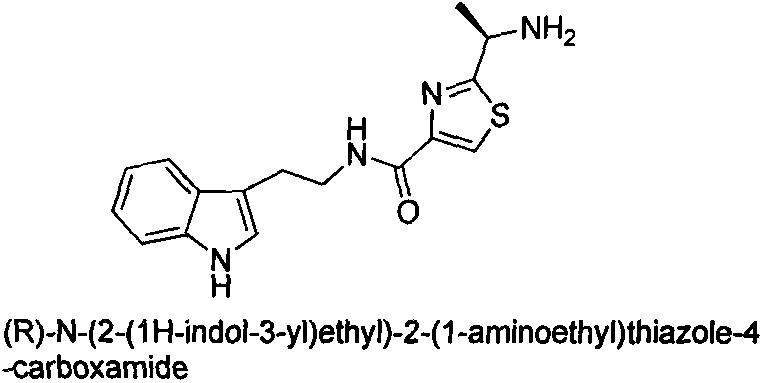 Salt-forming method and application of 2-(1-amino-ethyl)-n-phenylthiazole-4-carboxamide compound