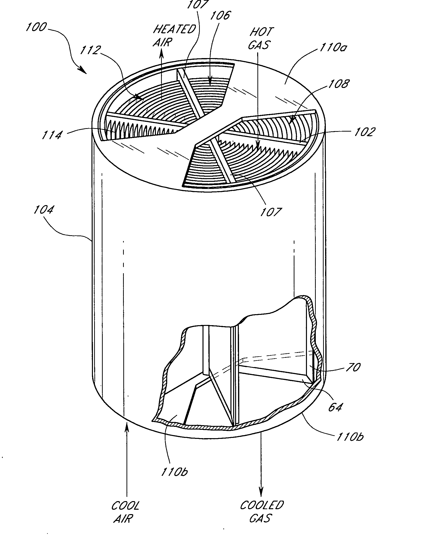 Heat exchanger having powder coated elements