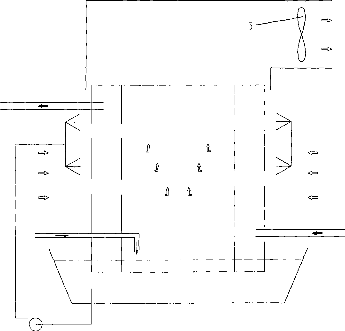 High-efficiency evaporation type radiator