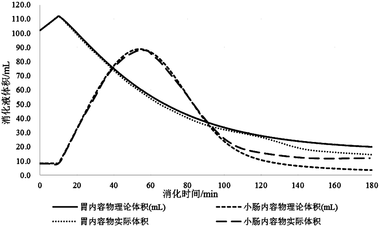 Human body stomach-small intestine digestion simulation method and device