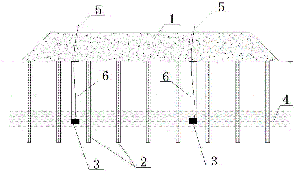 Exploding and draining system used for processing liquefied foundation