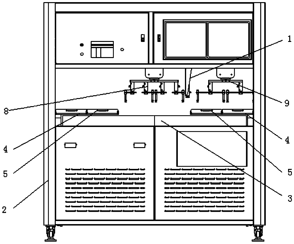 Automatic feeding and discharging device for circuit board laser drilling