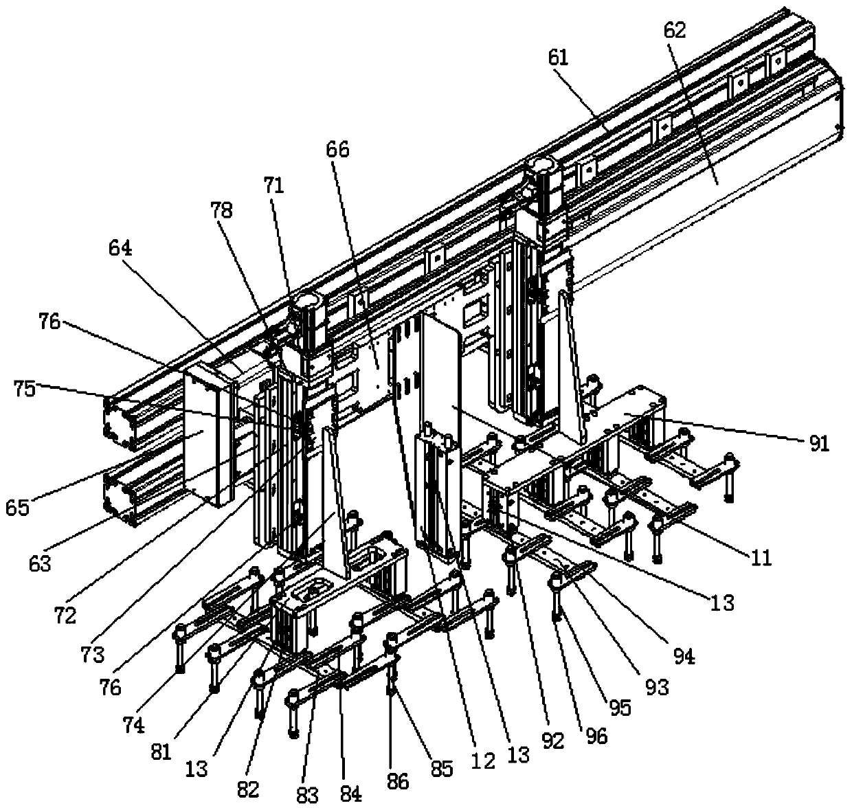 Automatic feeding and discharging device for circuit board laser drilling