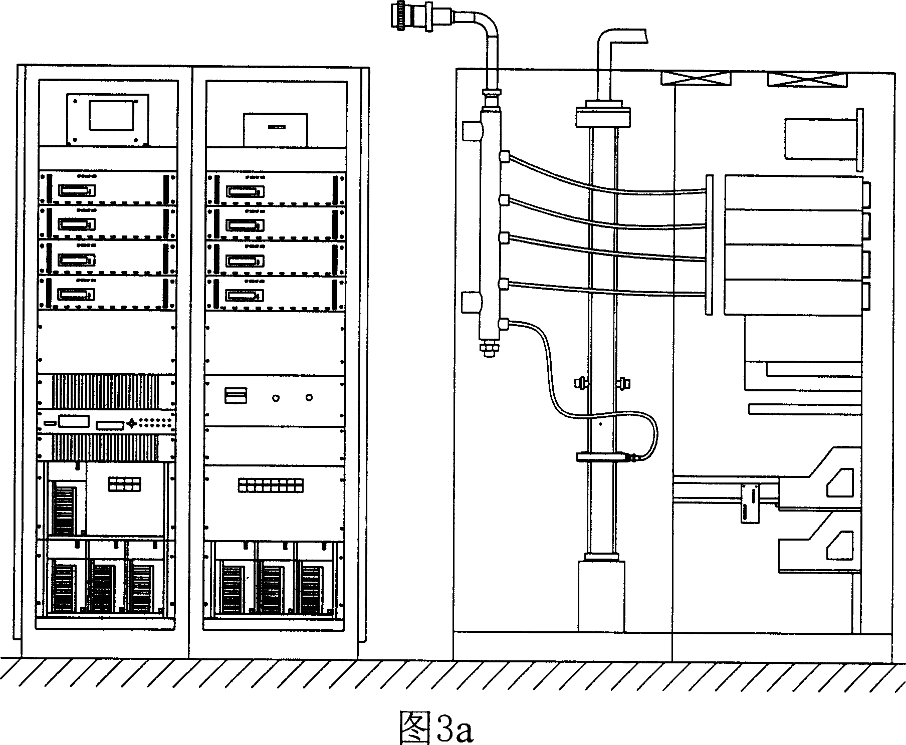 Broadcast television transmitter and refrigerating wind cycle natural wind compatible cooling device for electronic large power assembly