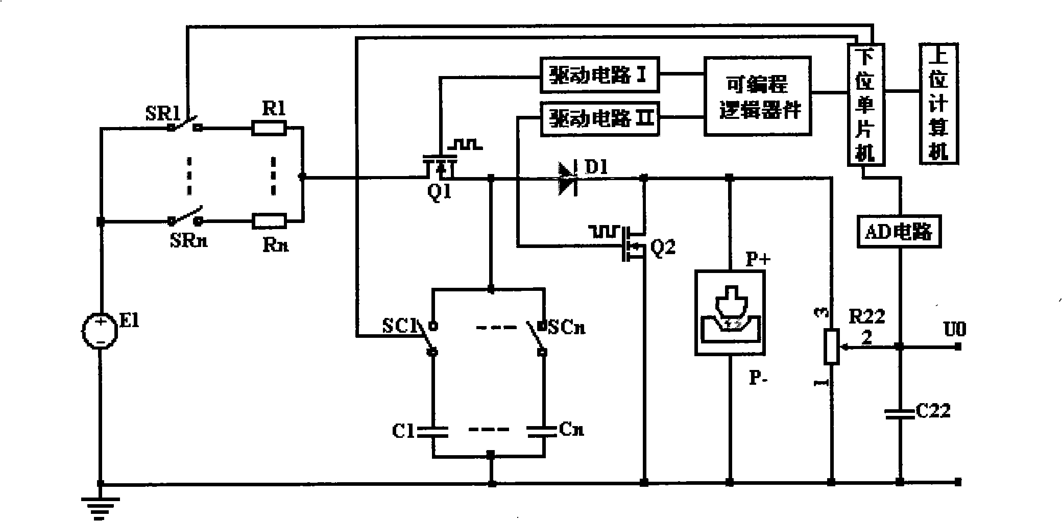 Two-stage limited pulse width precision electrical discharge pulse power source