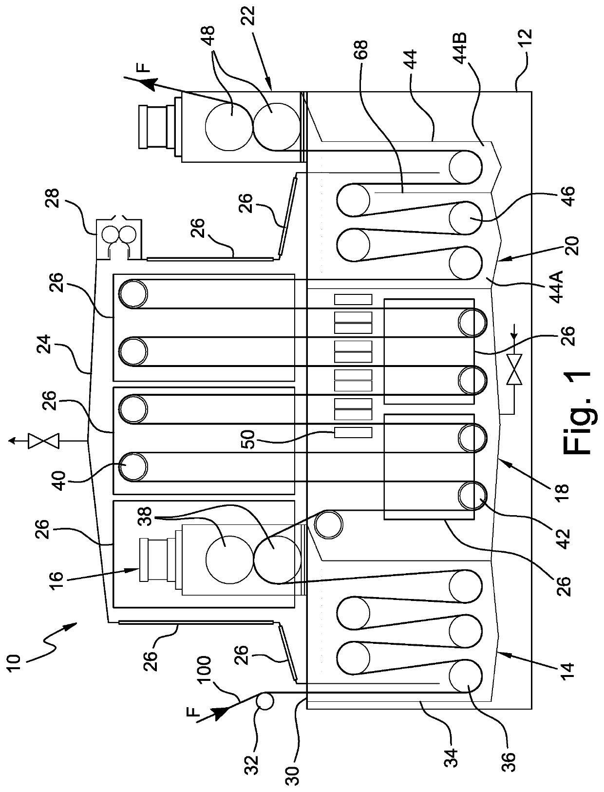 Multifunctional continuous dyeing apparatus of warp chains for fabrics