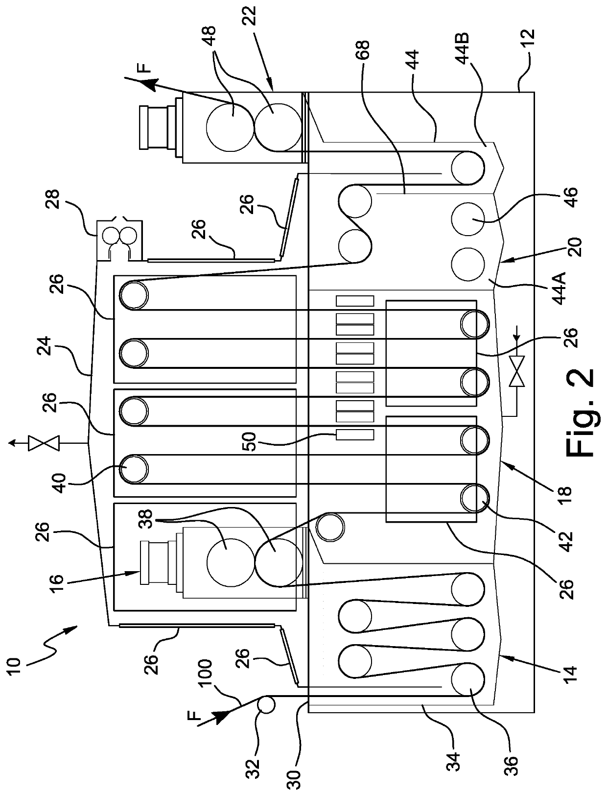 Multifunctional continuous dyeing apparatus of warp chains for fabrics