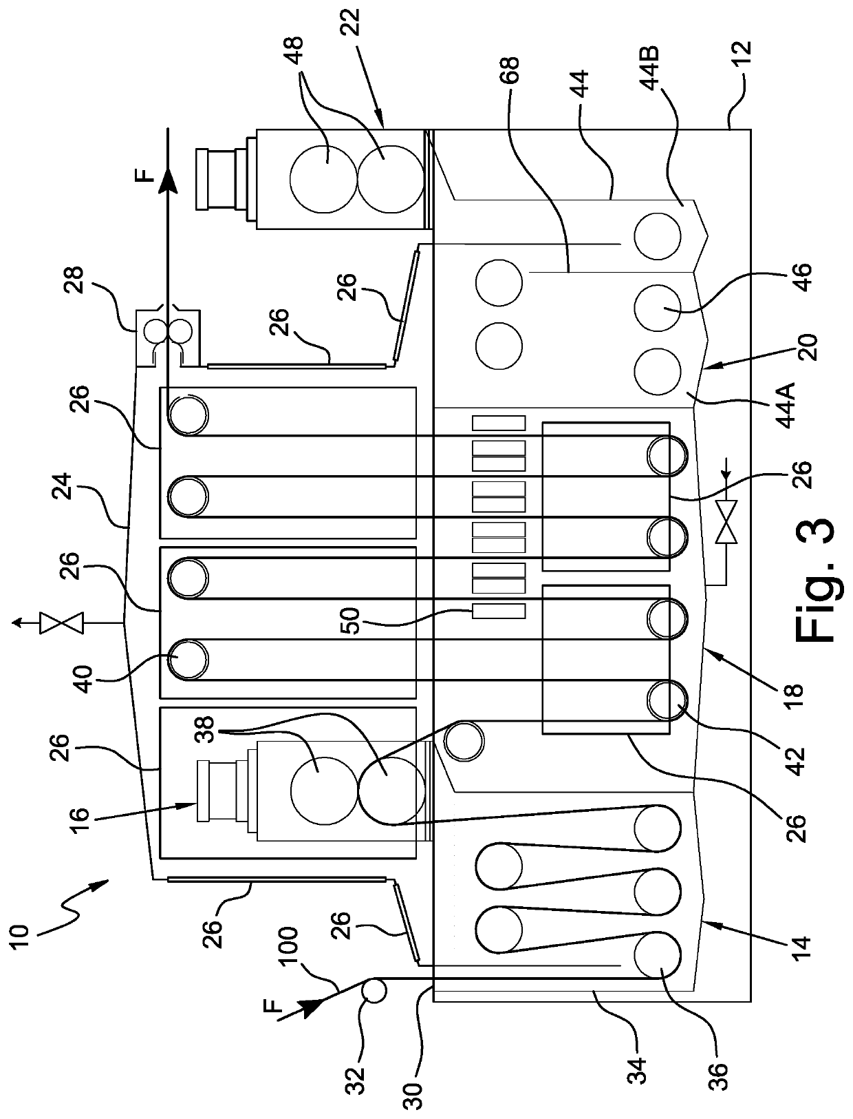 Multifunctional continuous dyeing apparatus of warp chains for fabrics