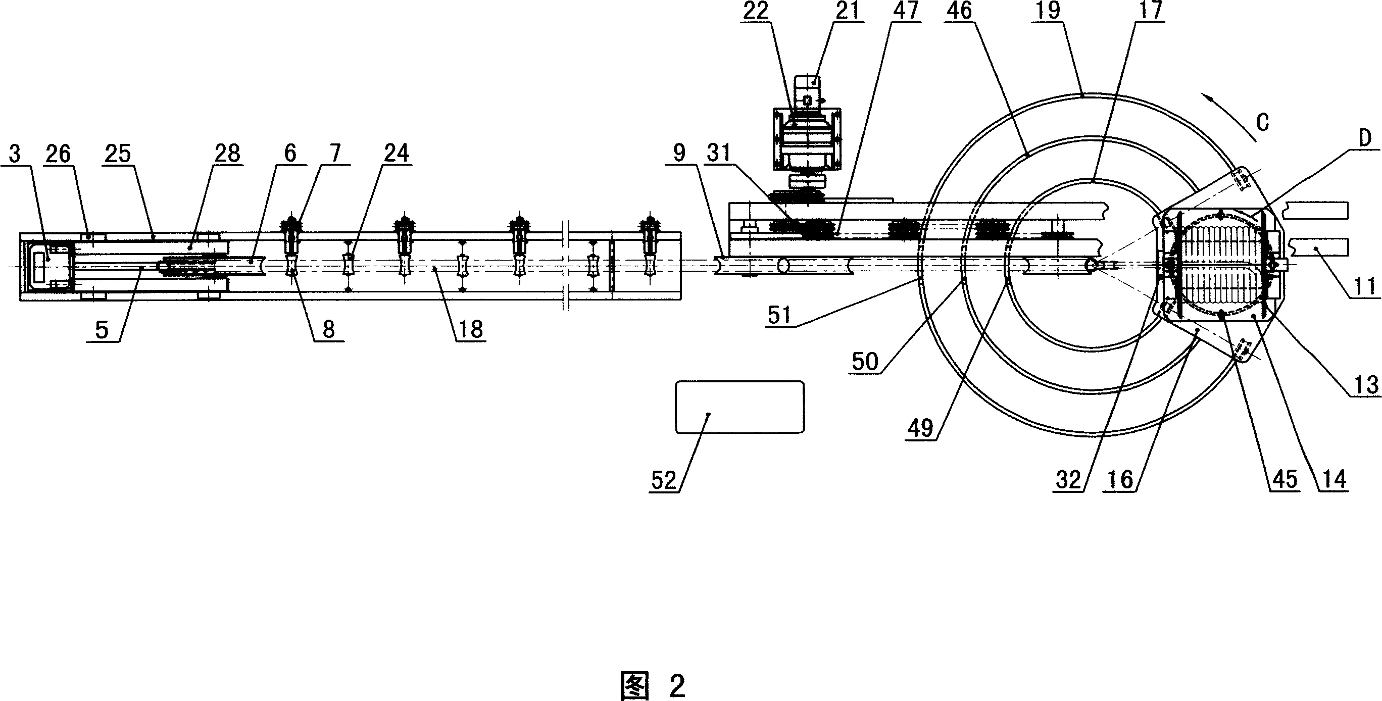 Device for producing jointless steel cable loop