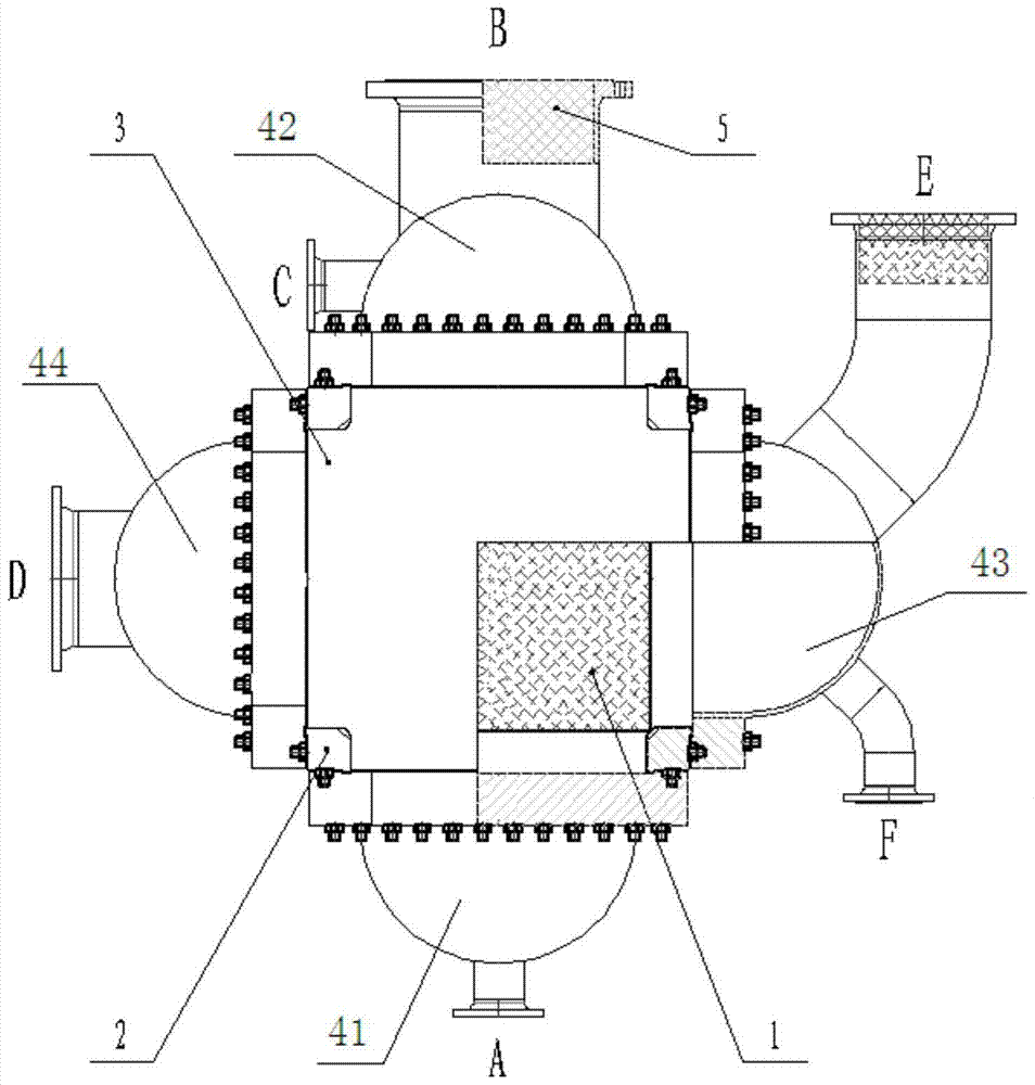 A fully welded plate heat exchanger