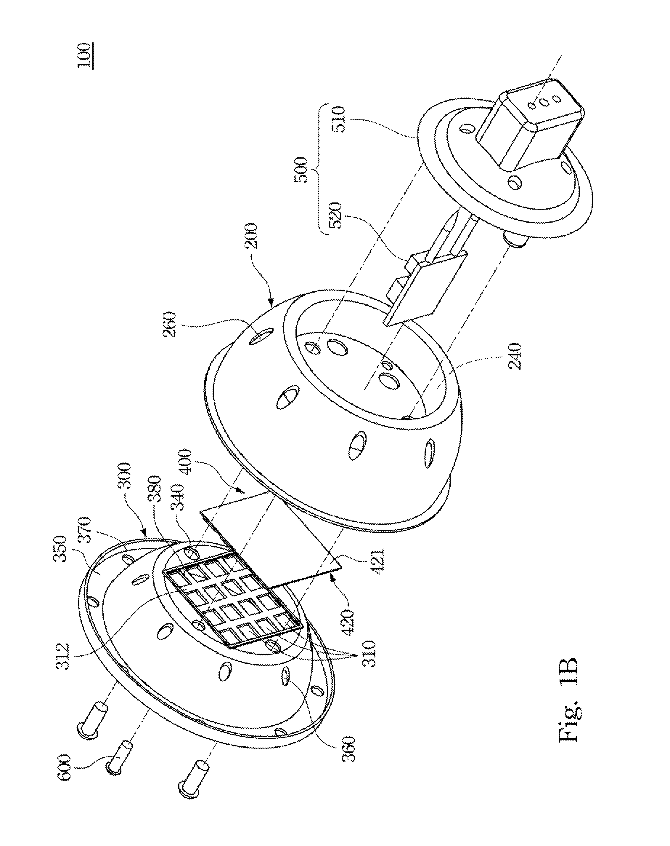 Illuminating device with light emitting diodes