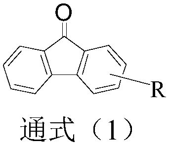 A kind of organic electroluminescent device containing monosubstituent-9-fluorenone compound and its application