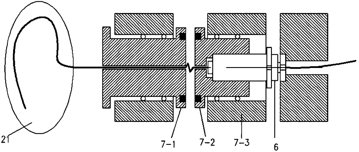 On-line detection device and method for shield machine tool and cutterhead wear based on optical fiber sensing