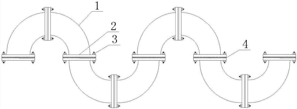 Anticorrosion S-shaped pipeline