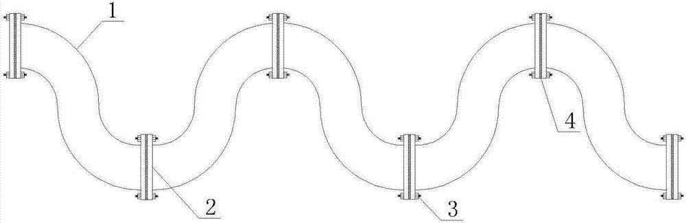 Anticorrosion S-shaped pipeline