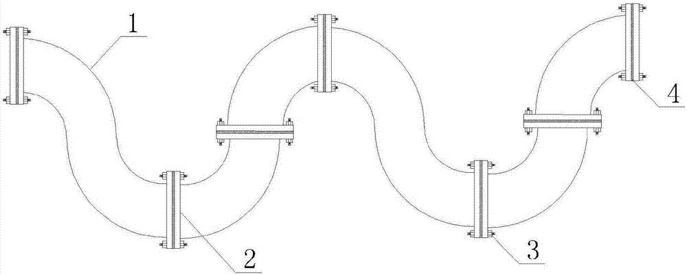 Anticorrosion S-shaped pipeline