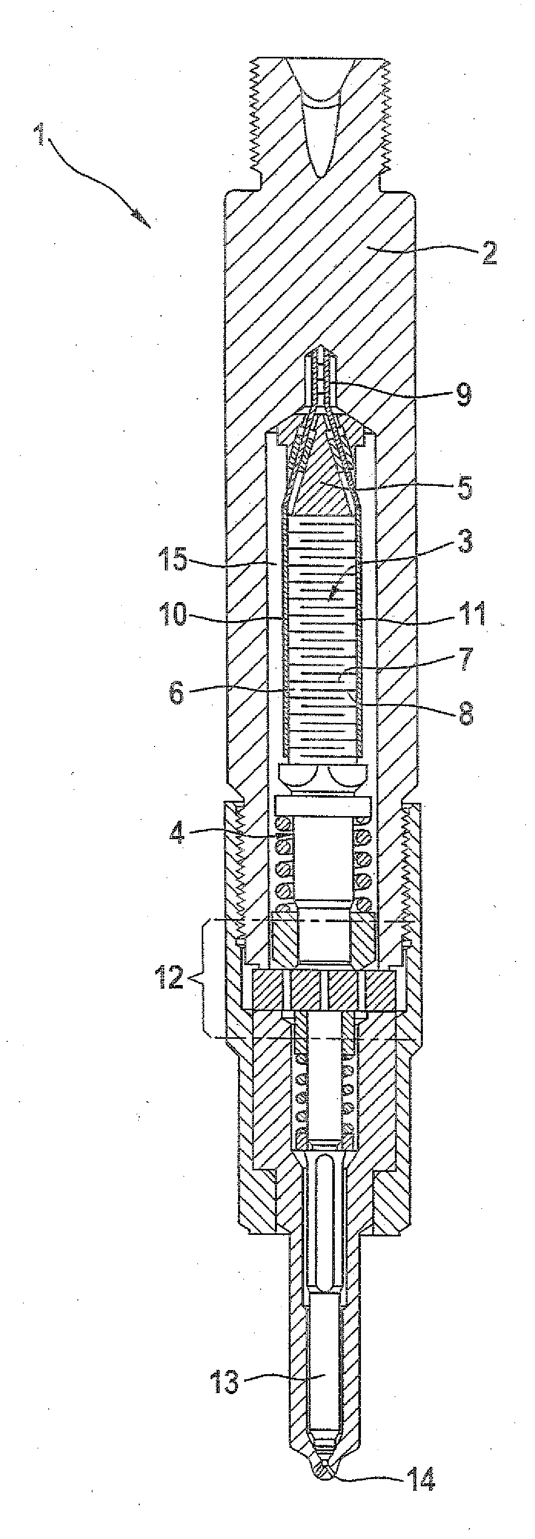 Actuator module with a sheathed piezoelectric actuator