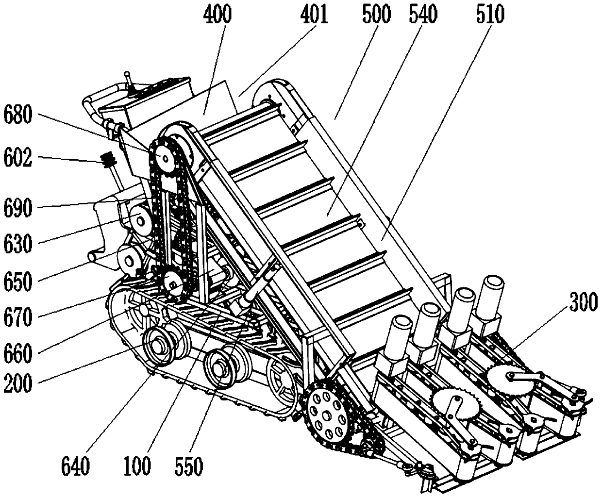 Tumorous stem mustard harvester